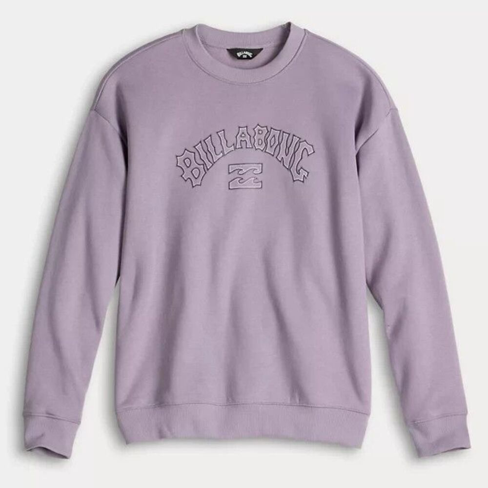 Billabong Graphic Logo Crewneck Sweatshirt Men Size Small Purple Lavender NEW